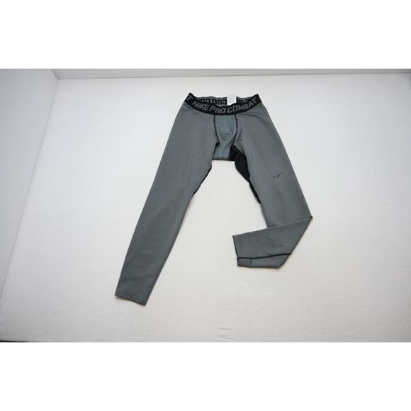Nike Pro Combat Fitted Pants Performance Gray Athletic Mens Size Medium - Picture 1 of 9